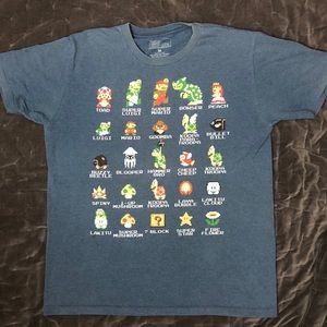 Super Mario and characters T-shirt
